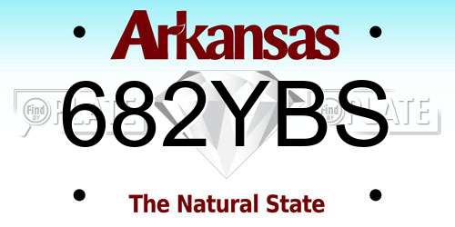 682YBS Arkansas License Plate