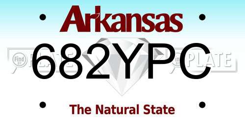 682YPC Arkansas License Plate
