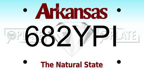 682YPI Arkansas License Plate