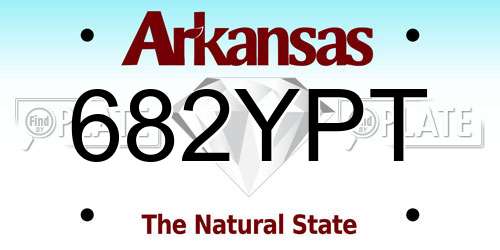 682YPT Arkansas License Plate