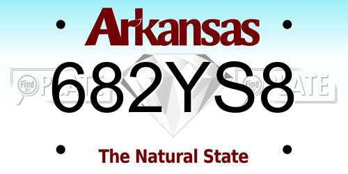 682YS8 Arkansas License Plate