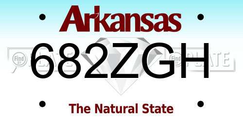682ZGH Arkansas License Plate