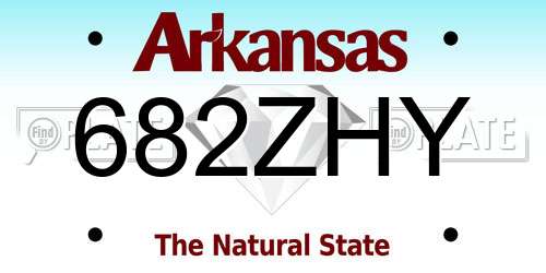 682ZHY Arkansas License Plate