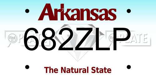 682ZLP Arkansas License Plate