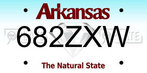 682ZXW Arkansas License Plate