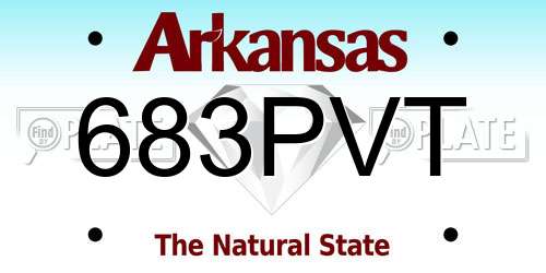 683PVT Arkansas License Plate