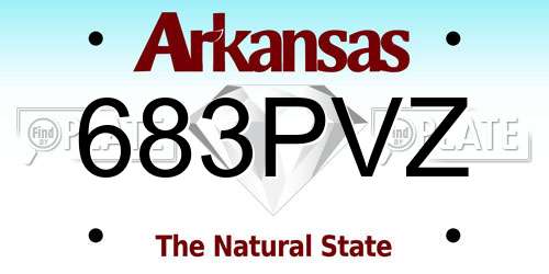 683PVZ Arkansas License Plate