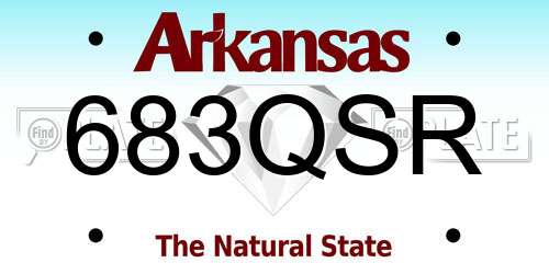 683QSR Arkansas License Plate
