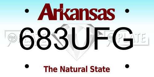 683UFG Arkansas License Plate