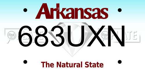 683UXN Arkansas License Plate