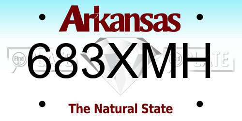 683XMH Arkansas License Plate