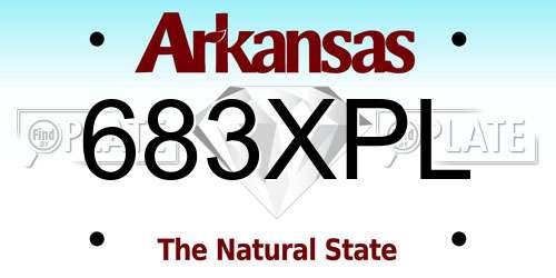 683XPL Arkansas License Plate
