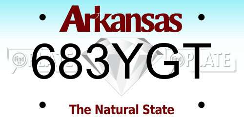 683YGT Arkansas License Plate