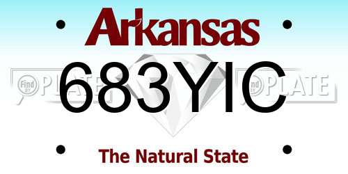683YIC Arkansas License Plate