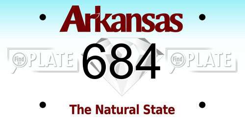 684 Arkansas License Plate