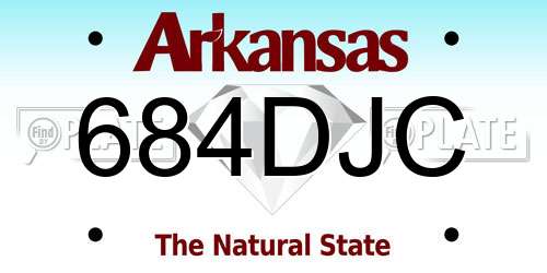 684DJC Arkansas License Plate