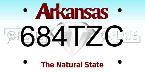 684TZC Arkansas License Plate