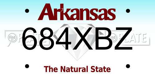 684XBZ Arkansas License Plate