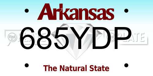 685YDP Arkansas License Plate