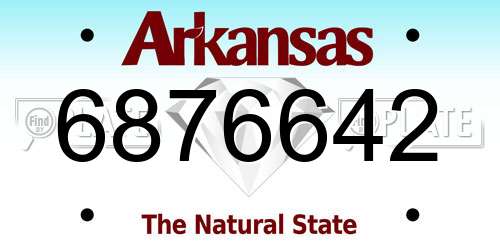 6876642 Arkansas License Plate