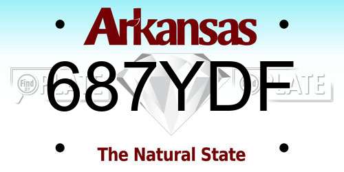 687YDF Arkansas License Plate