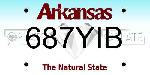687YIB Arkansas License Plate
