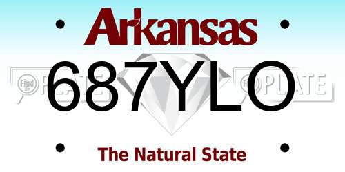 687YLO Arkansas License Plate