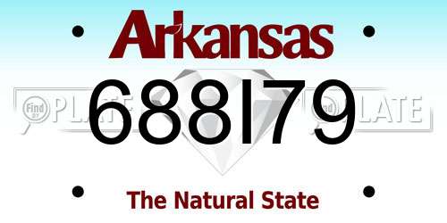 688I79 Arkansas License Plate