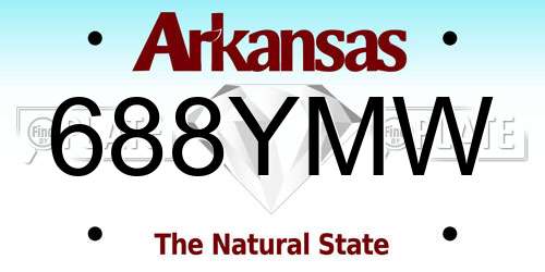 688YMW Arkansas License Plate