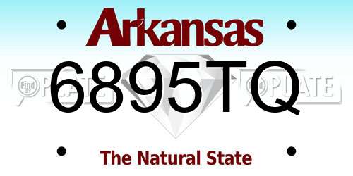 6895TQ Arkansas License Plate