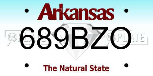 689BZO Arkansas License Plate