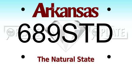 689STD Arkansas License Plate