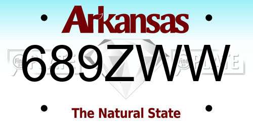 689ZWW Arkansas License Plate