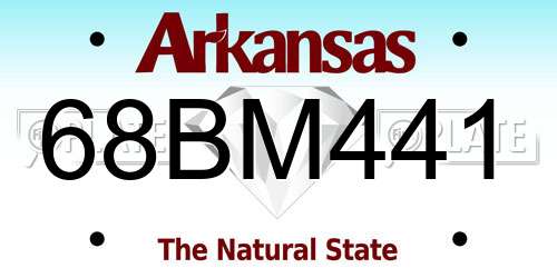 68BM441 Arkansas License Plate