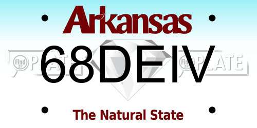 68DEIV Arkansas License Plate