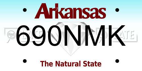 690NMK Arkansas License Plate