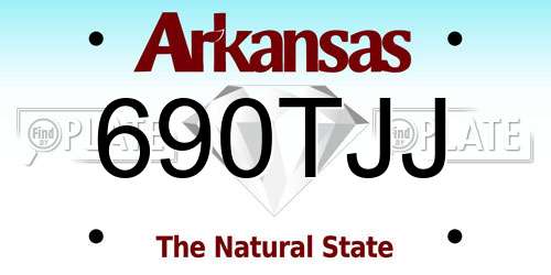 690TJJ Arkansas License Plate