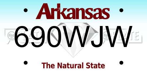690WJW Arkansas License Plate