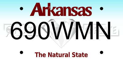 690WMN Arkansas License Plate