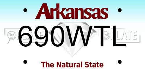 690WTL Arkansas License Plate