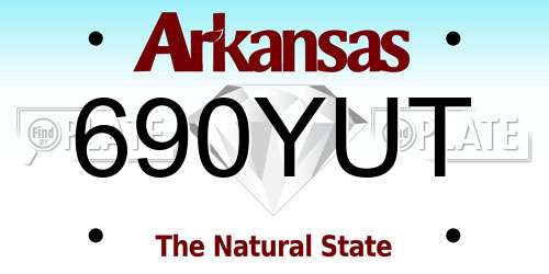 690YUT Arkansas License Plate