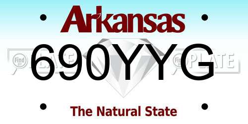 690YYG Arkansas License Plate