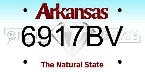 6917BV Arkansas License Plate