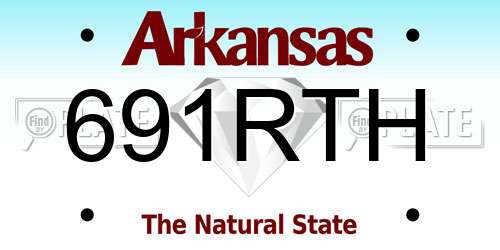 691RTH Arkansas License Plate