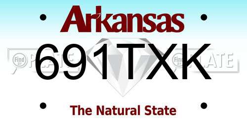 691TXK Arkansas License Plate