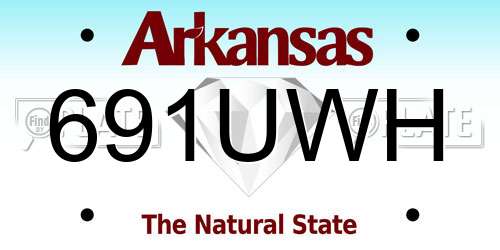 691UWH Arkansas License Plate