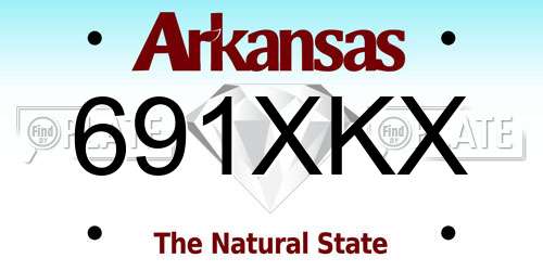 691XKX Arkansas License Plate