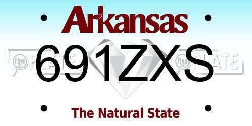 691ZXS Arkansas License Plate