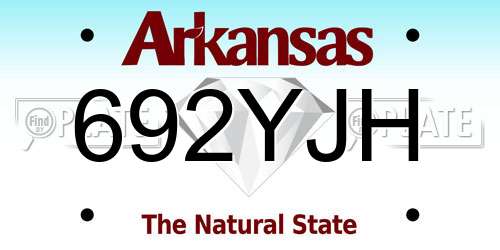 692YJH Arkansas License Plate