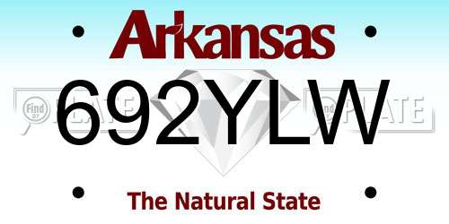 692YLW Arkansas License Plate
